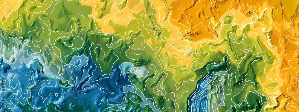 Poster captivating rainfall pattern map fluid topographic visualization showcasing weather data