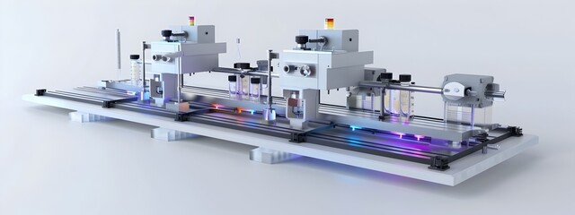 3D Rendered Spectrophotometer Precision Instrument for Measuring Light Absorption Across Frequencies