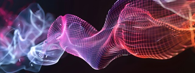 Fototapeta premium Mesmerizing Pulsating Swirls of Light and Motion in Vibrant Fractal Patterns