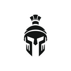 Spartan helmet icon vector