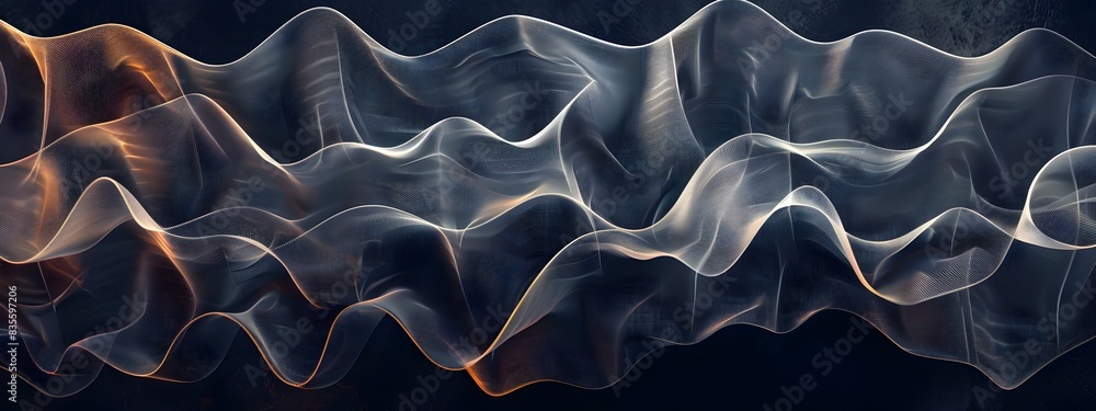 Poster captivating of dynamic sound wave patterns