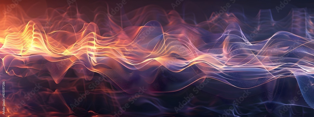 Aufkleber captivating soundwave visualization of dynamic audio frequencies