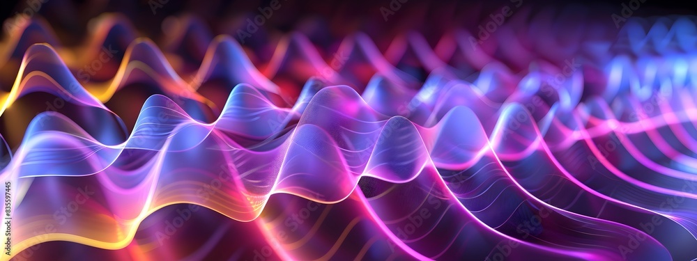 Poster mesmerizing visualization of electromagnetic wave spectrum