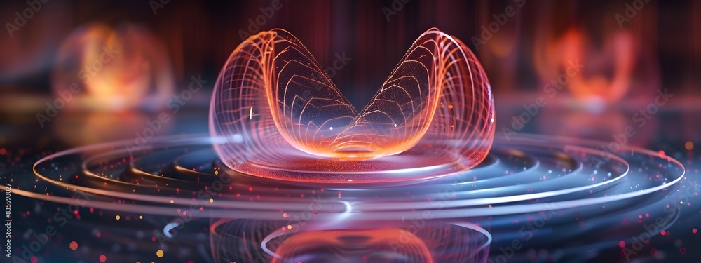 Poster harmonious oscillations visualizing rhythmic motion and energy dynamics