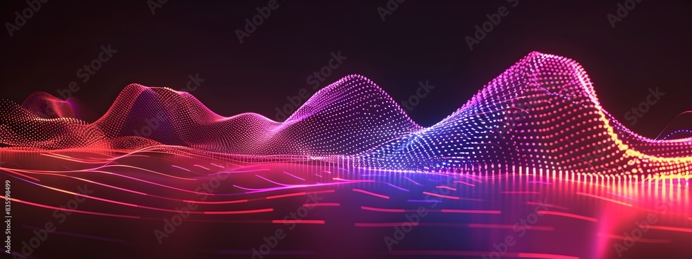 Poster frequency response curve d rendering of a systems waveform analysis
