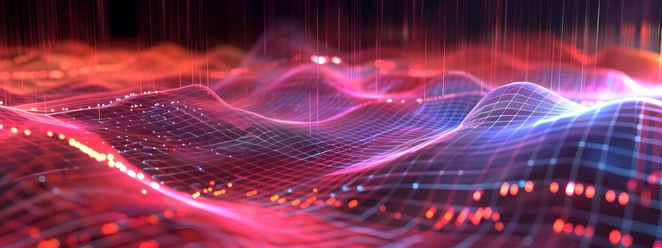 D Rendered Frequency Response Curve of a System