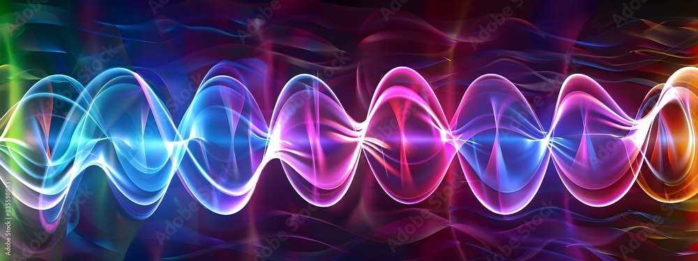 Poster resonance frequency visualized of specific frequency wave oscillation