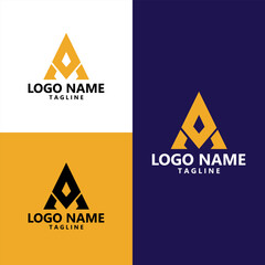 initial letter AM diamond modern logo design vector