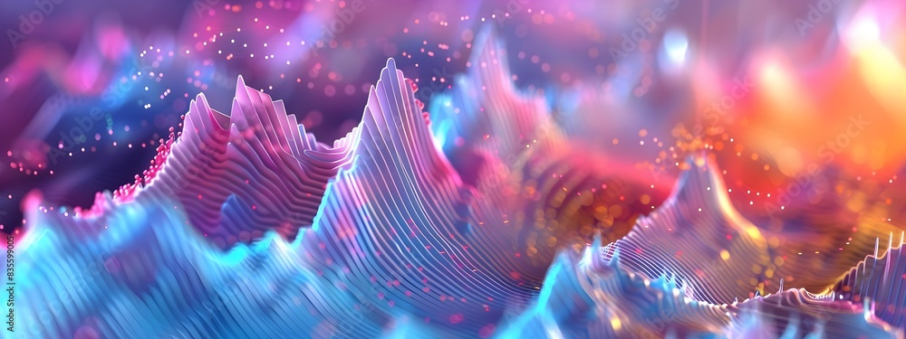 Poster d rendered frequency domain representation of a signal