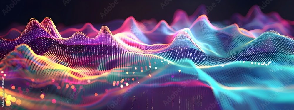 Poster d rendered frequency domain representation of a signal