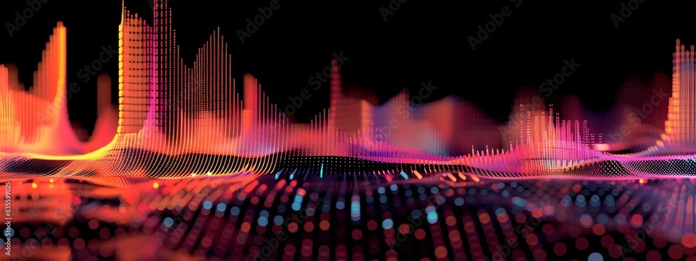 Poster d rendered frequency domain representation of a signal