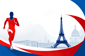 paris sport olympic 2024 ceremony, vector art commencement