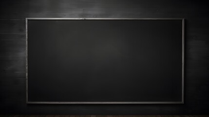 Blank black chalkboard. 