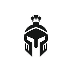 Spartan helmet icon vector