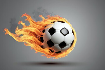 soccer ball in fire