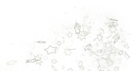 Falling Christmas Luminaries: Magnificent 3D Illustration Showcasing Falling Holiday Celestial Bodies