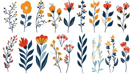 pattern with colorful flowers