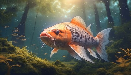 Koo fish in aquarium