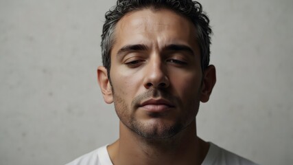 Obraz premium A moment of enlightenment against a solid white background ai_generated