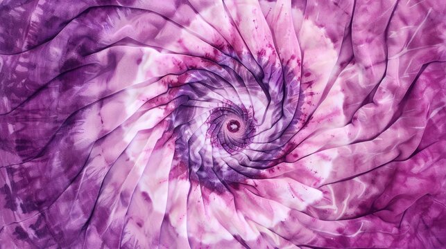 Stylish Vibrant Plum Watercolour Tie Dye Spiral Design