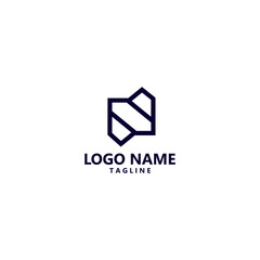 initial letter N arrow logo design vector