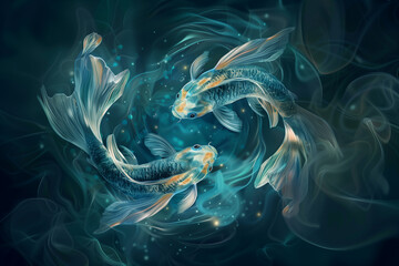 wallpaper of astrological spiritual zodiac sign pisces