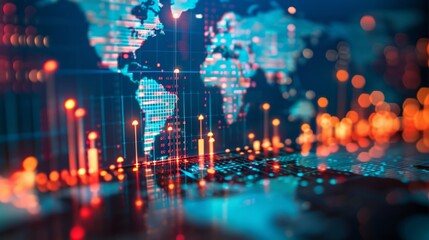 Analyzing financial investment plan in relation to economic growth. Global network data banking analytics