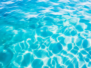 Obraz premium 夏の海 波紋 水面 コピースペース