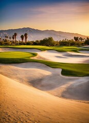 fine white sand on a golf course in Palm Desert