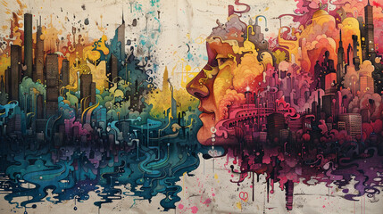 Fototapeta premium カラフルなデジタルアート