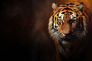 Fototapeta premium portrait of a tiger, generative ai