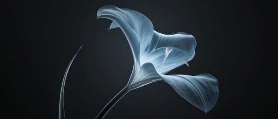 lily minimal illustration wallpaper isolated on a black background 