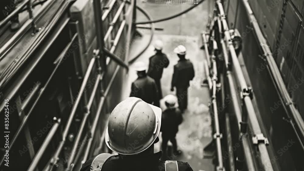 Poster workers look up to the foreman for guidance and direction as he guides them through each step of the