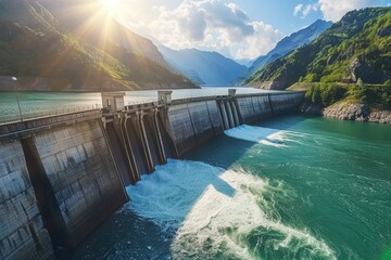 Hydroelectric dam generating clean energy