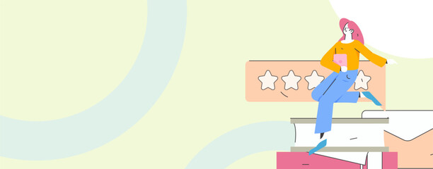 Character reading quietly vector concept operation hand drawn illustration
