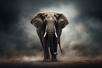Fototapeta premium elephant in the sky, generative ai