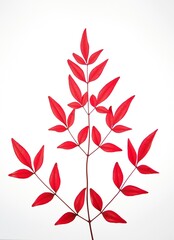 赤い南天の葉20240203