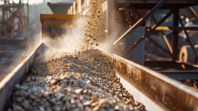 Coal mining conveyor industry background.
