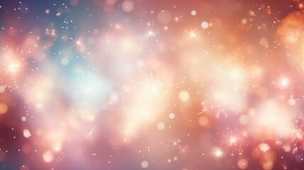 Fototapeta premium Stunning firework illustration with soft tones and shimmering effects, in high definition and sophisticated design.