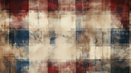 Bold grunge checkered texture with distressed look and rough edges, in high quality vintage style.