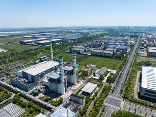 Fototapeta premium view of power plant