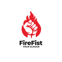 Fire fist logo vector