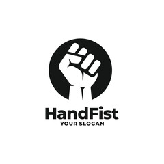 Hand fist logo vector