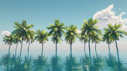 Fototapeta premium Coastal palm trees