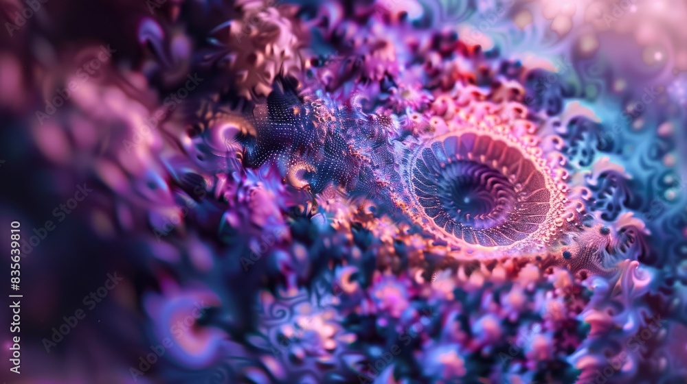 Poster abstract representation of fractals