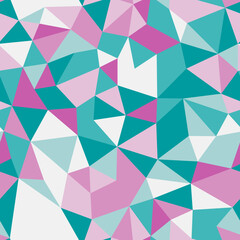 Fototapeta premium Geometric background with small triangles in a repeatable pattern. Seamless vector illustration with a cool-toned harmony palette.