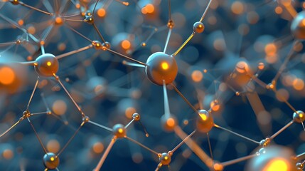 Intricate Neural Network Abstract Molecular Science Background