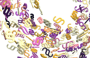 3d Symbol of Law and Justice - Paragraph / section sign - 3D Rendering