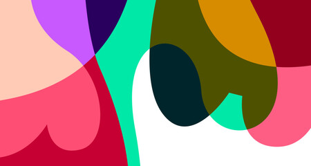 Colorful abstract fluid and liquid flat background for summer holiday party