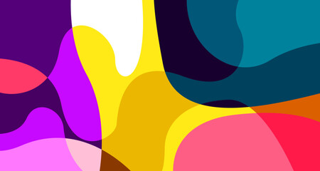 Colorful abstract fluid and liquid flat background for summer holiday party